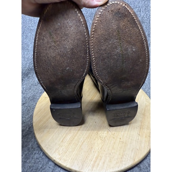 Justin Roper Boots Mens Size 7 Black Leather Western Cowboy Made USA L2703 - Picture 9 of 9